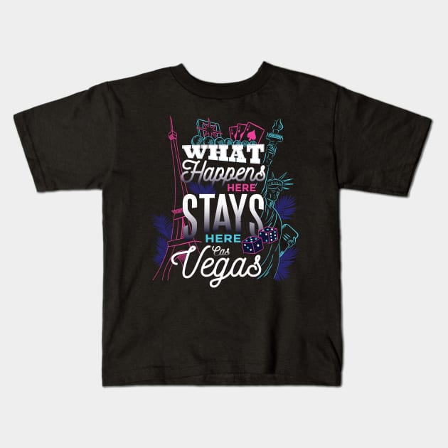 Las Vegas Souvenir graphic - Sin City Gift - Gambling Tee Kids T-Shirt by Blue Zebra